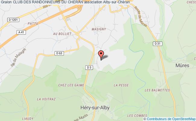plan association Club Des Randonneurs Du Cheran Alby-sur-Chéran