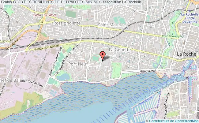 plan association Club Des Residents De L'ehpad Des Minimes La    Rochelle cedex 1