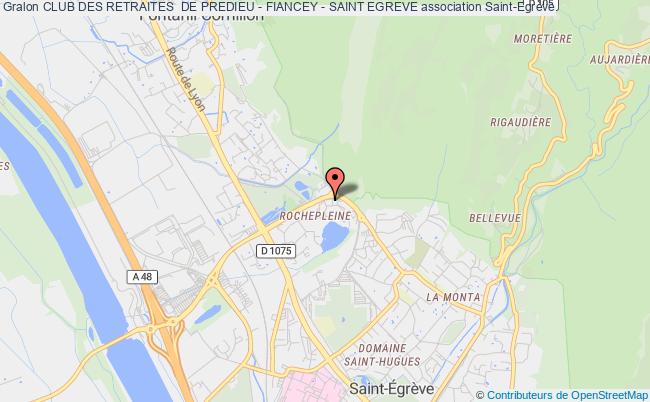 plan association Club Des Retraites  De Predieu - Fiancey - Saint Egreve Saint-Égrève