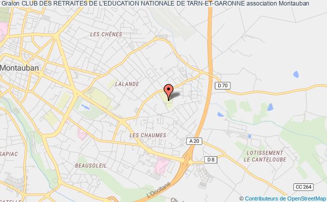 plan association Club Des Retraites De L'education Nationale De Tarn-et-garonne Montauban