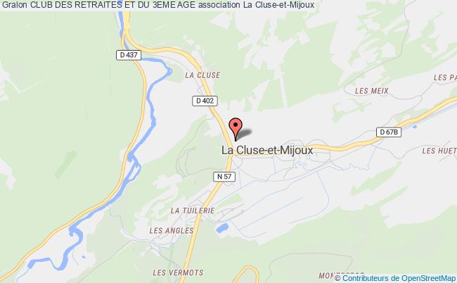 plan association Club Des Retraites Et Du 3eme Age La    Cluse-et-Mijoux