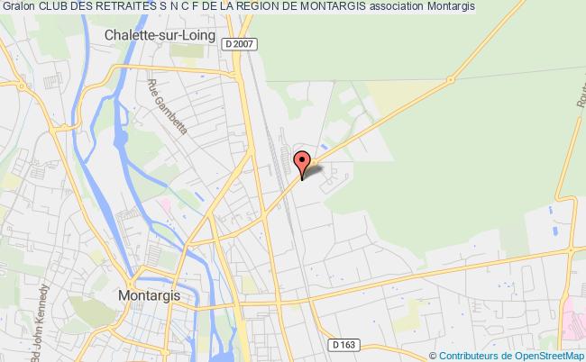 plan association Club Des Retraites S N C F De La Region De Montargis Montargis