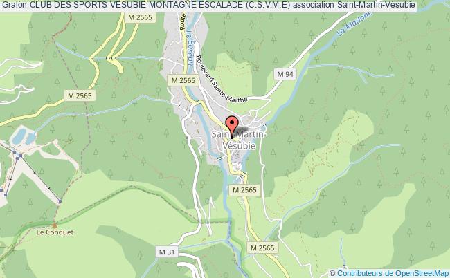 plan association Club Des Sports Vesubie Montagne Escalade (c.s.v.m.e) Saint-Martin-Vésubie