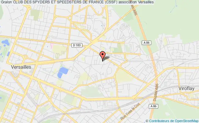 plan association Club Des Spyders Et Speedsters De France (cssf) Versailles