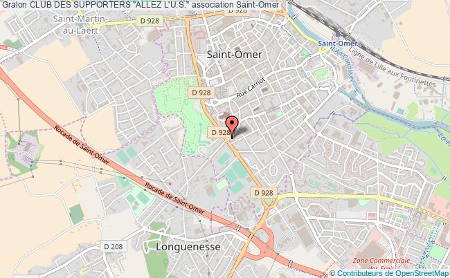 plan association Club Des Supporters "allez L'u.s." Saint-Omer