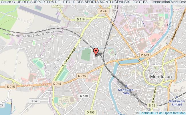 plan association Club Des Supporters De L'etoile Des Sports Montluconnais- Foot-ball Montluçon