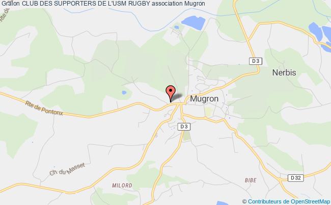 plan association Club Des Supporters De L'usm Rugby Mugron