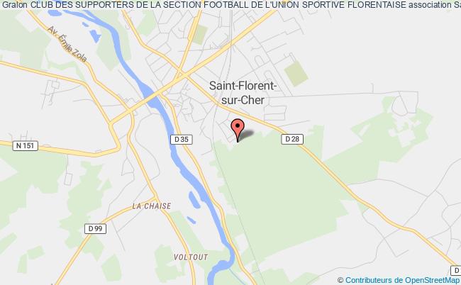 plan association Club Des Supporters De La Section Football De L'union Sportive Florentaise Saint-Florent-sur-Cher
