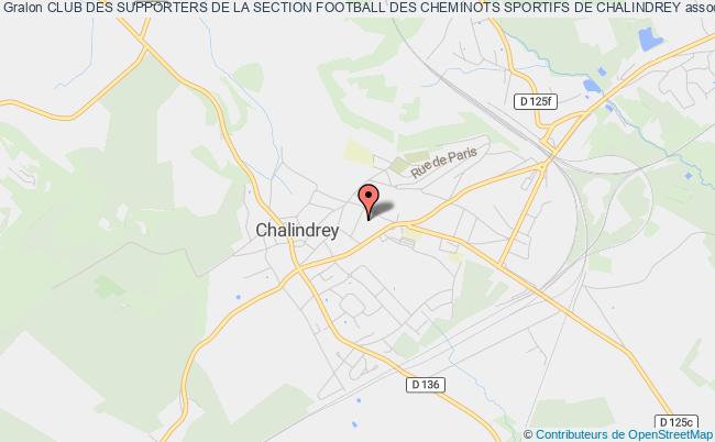 plan association Club Des Supporters De La Section Football Des Cheminots Sportifs De Chalindrey Chalindrey