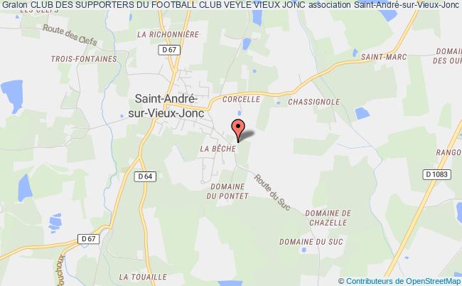 plan association Club Des Supporters Du Football Club Veyle Vieux Jonc Saint-André-sur-Vieux-Jonc