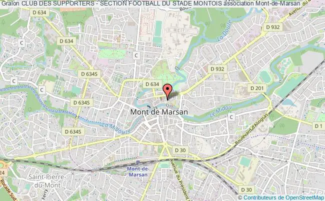 plan association Club Des Supporters - Section Football Du Stade Montois Mont-de-Marsan