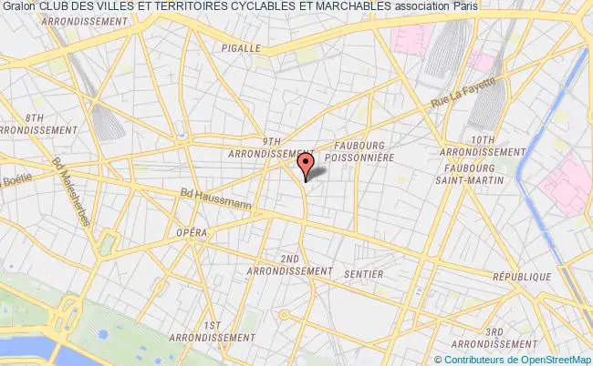 plan association Club Des Villes Et Territoires Cyclables Et Marchables Paris