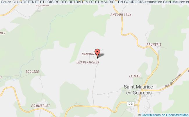 plan association Club Detente Et Loisirs Des Retraites De St-maurice-en-gourgois Saint-Maurice-en-Gourgois