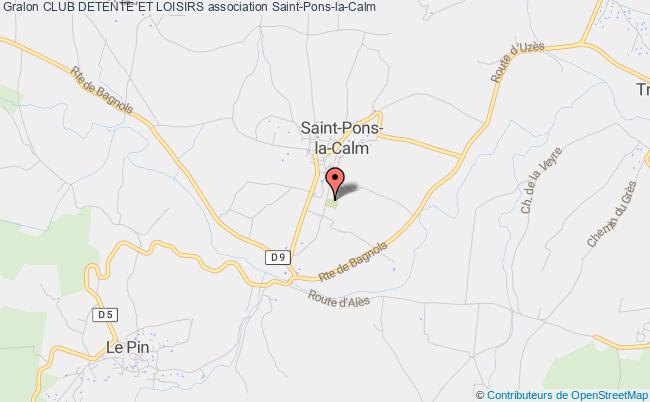 plan association Club Detente Et Loisirs Saint-Pons-la-Calm