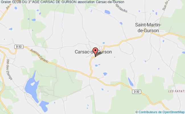 plan association Club Du 3° Age Carsac De Gurson Carsac-de-Gurson