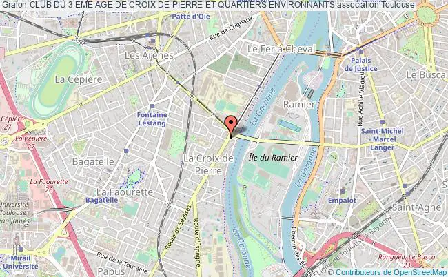 plan association Club Du 3 Eme Age De Croix De Pierre Et Quartiers Environnants Toulouse