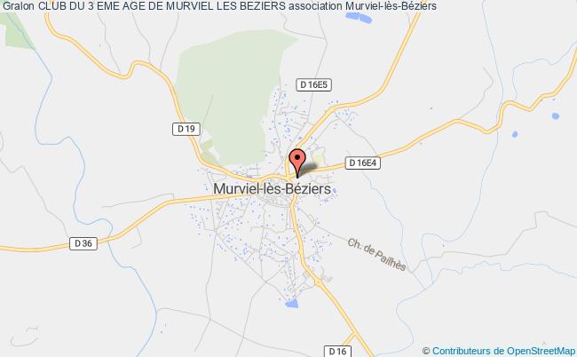plan association Club Du 3 Eme Age De Murviel Les Beziers Murviel-lès-Béziers
