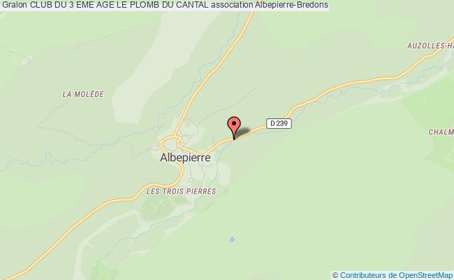 plan association Club Du 3 Eme Age Le Plomb Du Cantal Albepierre-Bredons