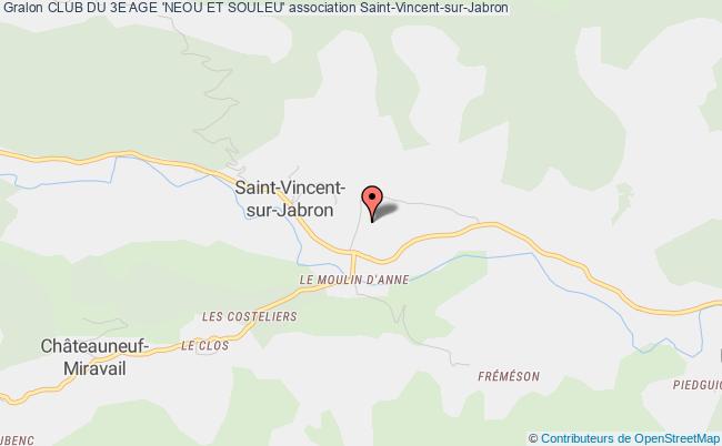 plan association Club Du 3e Age 'neou Et Souleu' Saint-Vincent-sur-Jabron