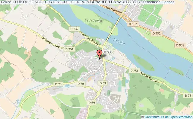 plan association Club Du 3e Age De Chenehutte-treves-cunault "les Sables D'or" Gennes-Val de Loire