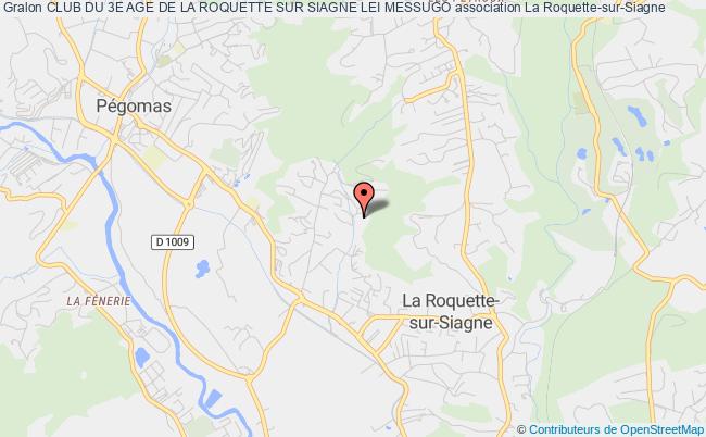plan association Club Du 3e Age De La Roquette Sur Siagne Lei Messugo La    Roquette-sur-Siagne