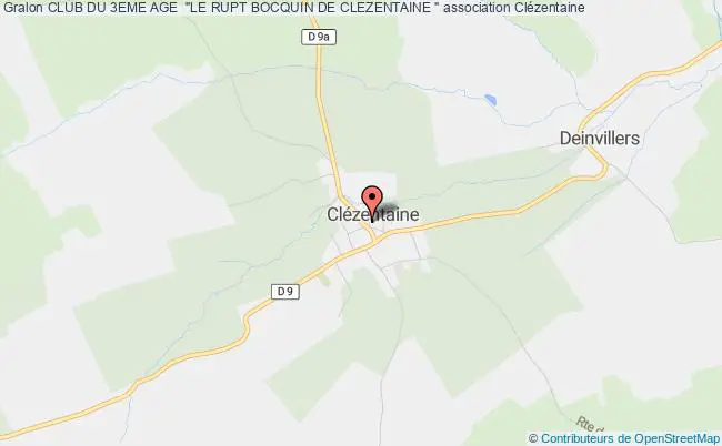 plan association Club Du 3eme Age  "le Rupt Bocquin De Clezentaine " Clézentaine