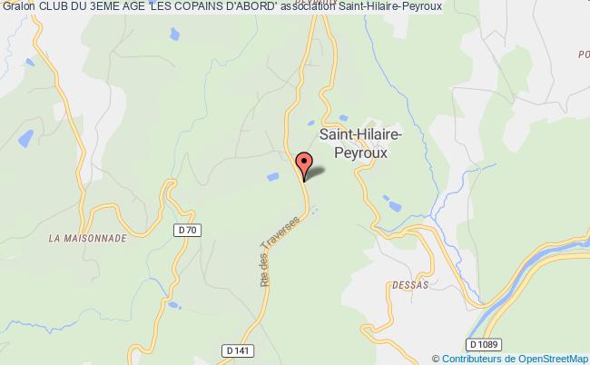 plan association Club Du 3eme Age 'les Copains D'abord' Saint-Hilaire-Peyroux