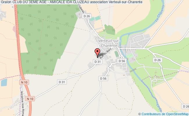 plan association Club Du 3eme Age - Amicale Ida Cluzeau Verteuil-sur-Charente
