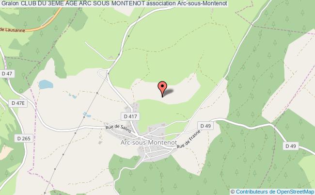 plan association Club Du 3eme Age Arc Sous Montenot Arc-sous-Montenot