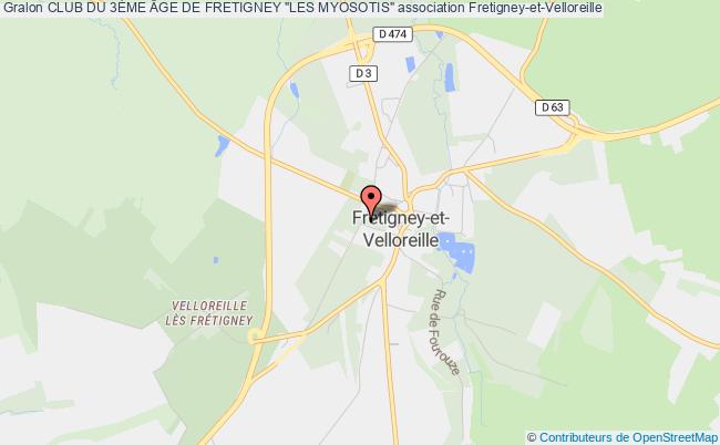 plan association Club Du 3Ème Âge De Fretigney "les Myosotis" Fretigney-et-Velloreille