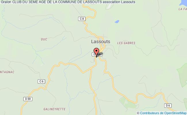 plan association Club Du 3eme Age De La Commune De Lassouts Lassouts