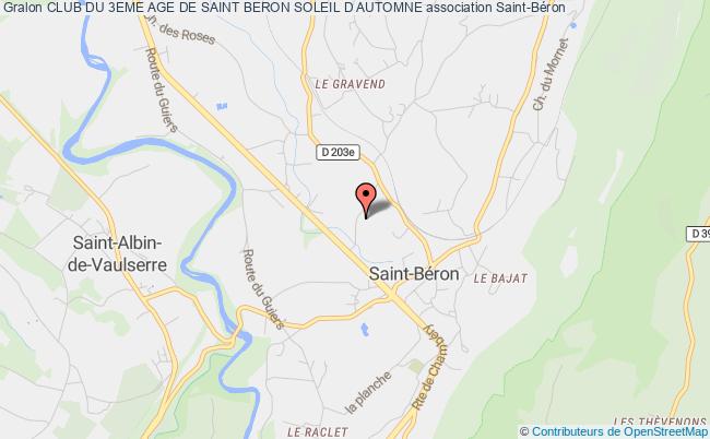 plan association Club Du 3eme Age De Saint Beron Soleil D Automne Saint-Béron
