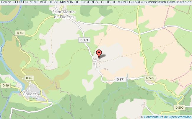 plan association Club Du 3eme Age De St-martin De Fugeres - Club Du Mont Charcon Saint-Martin-de-Fugères