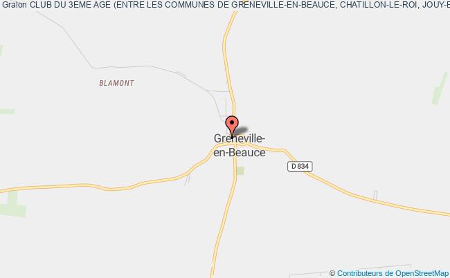 plan association Club Du 3eme Age (entre Les Communes De Greneville-en-beauce, Chatillon-le-roi, Jouy-en-pithiverais Et Guignonville) Greneville-en-Beauce