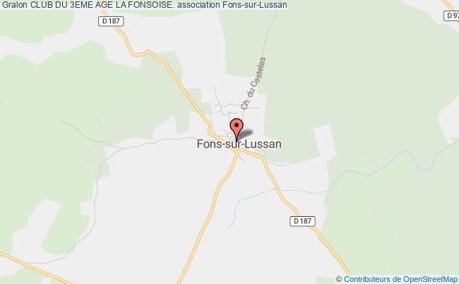 plan association Club Du 3eme Age La Fonsoise. Fons-sur-Lussan