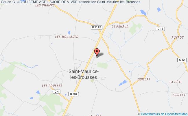 plan association Club Du 3eme Age La Joie De Vivre Saint-Maurice-les-Brousses