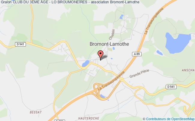 plan association Club Du 3Ème Âge - Lo BroumoneÏres - Bromont-Lamothe