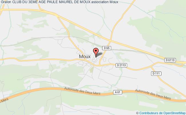 plan association Club Du 3eme Age Paule Maurel De Moux Moux