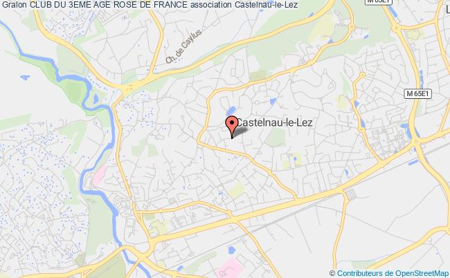 plan association Club Du 3eme Age Rose De France Castelnau-le-Lez