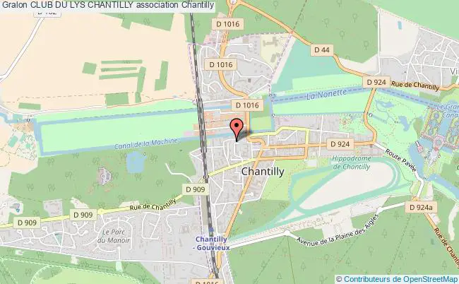 plan association Club Du Lys Chantilly Chantilly