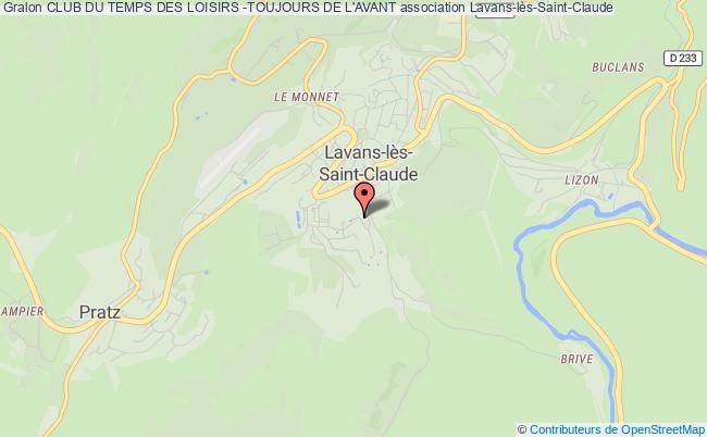 plan association Club Du Temps Des Loisirs -toujours De L'avant Lavans-lès-Saint-Claude