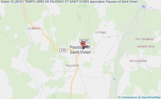 plan association Club Du Temps Libre De Paussac Et Saint Vivien Paussac-et-Saint-Vivien