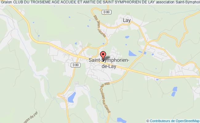 plan association Club Du Troisieme Age Accueil Et Amitie De Saint Symphiorien De Lay Saint-Symphorien-de-Lay