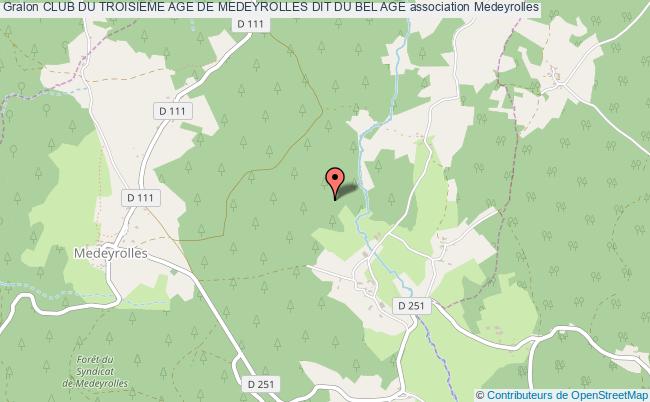 CLUB DU TROISIEME AGE DE MEDEYROLLES DIT DU BEL AGE