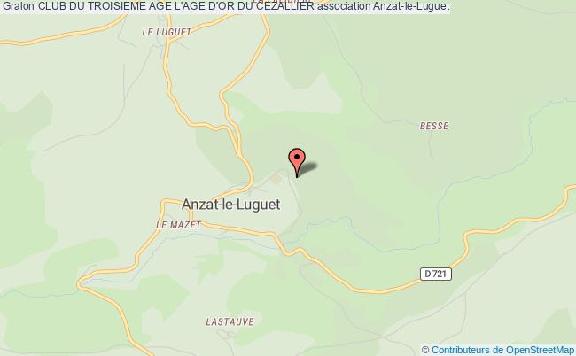 plan association Club Du Troisieme Age L'age D'or Du Cezallier Anzat-le-Luguet