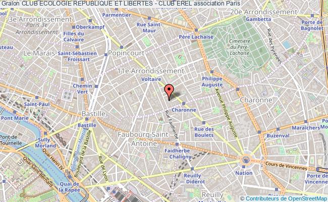 plan association Club Ecologie Republique Et Libertes - Club Erel Paris