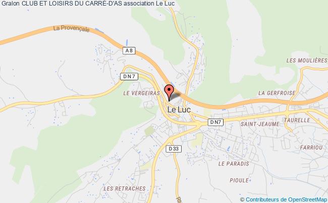 plan association Club Et Loisirs Du CarrÉ-d'as Le    Luc