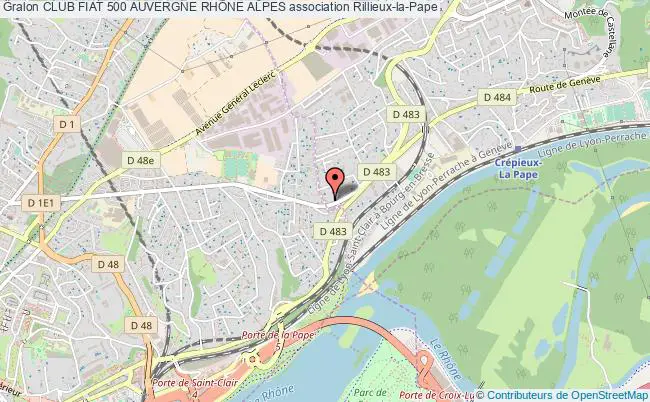 plan association Club Fiat 500 Auvergne RhÔne Alpes Rillieux-la-Pape