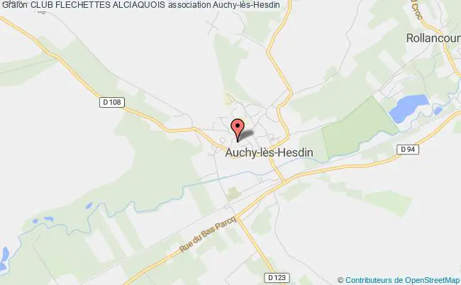 plan association Club Flechettes Alciaquois Auchy-lès-Hesdin