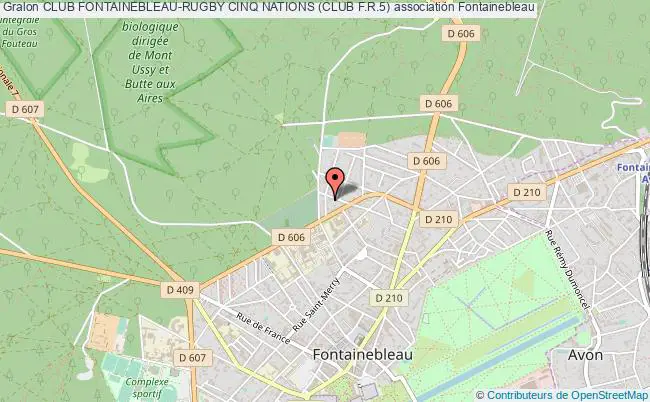 plan association Club Fontainebleau-rugby Cinq Nations (club F.r.5) Fontainebleau